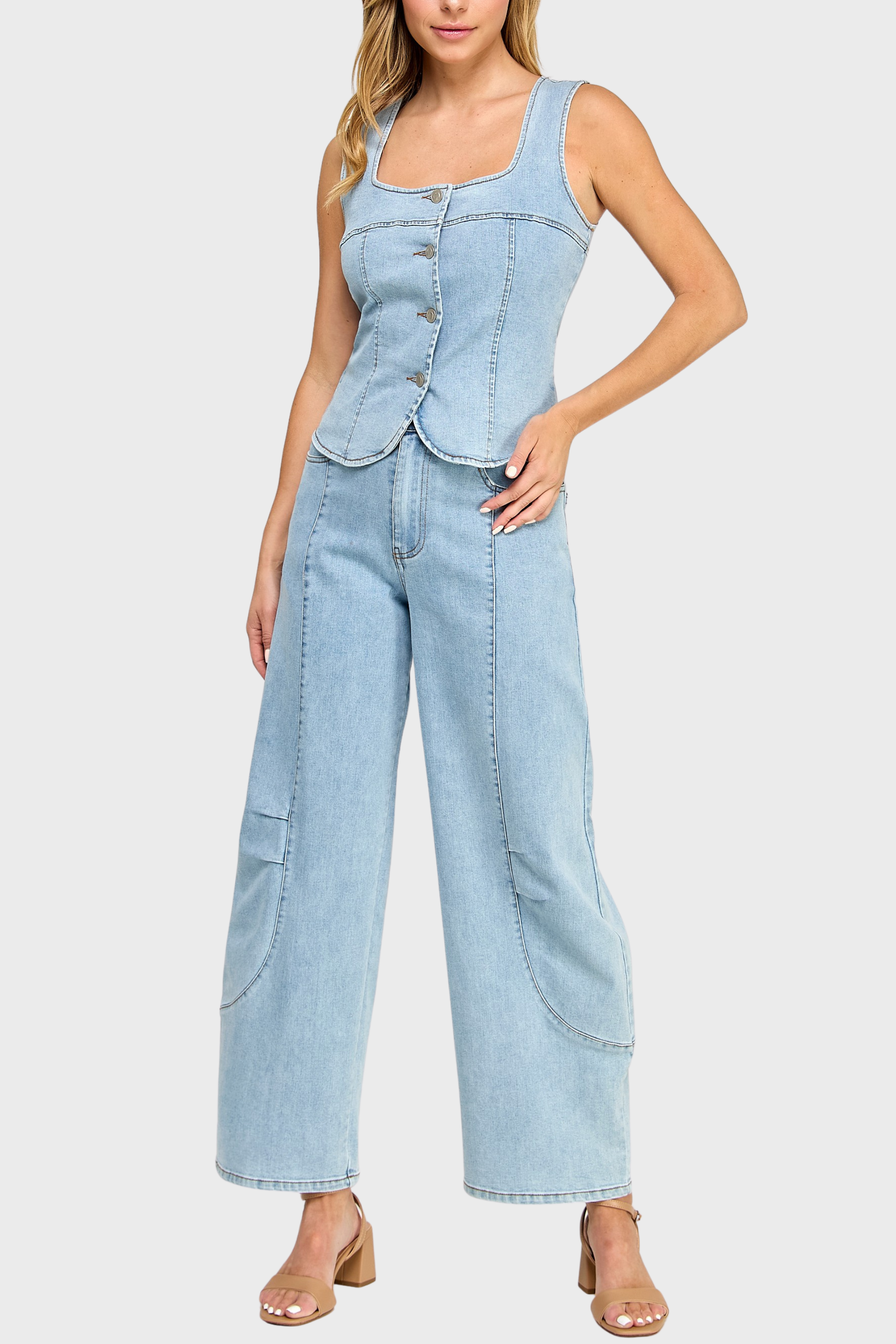 Michelle Barrel Denim Set