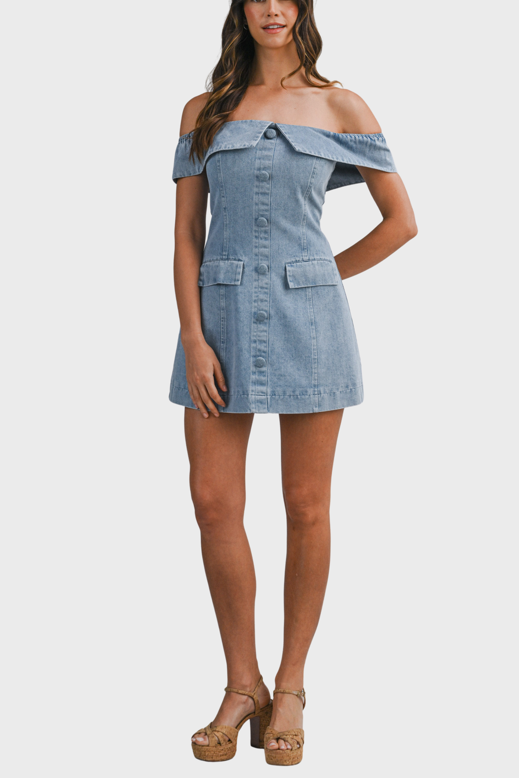 Pardon Me Denim Mini Dress