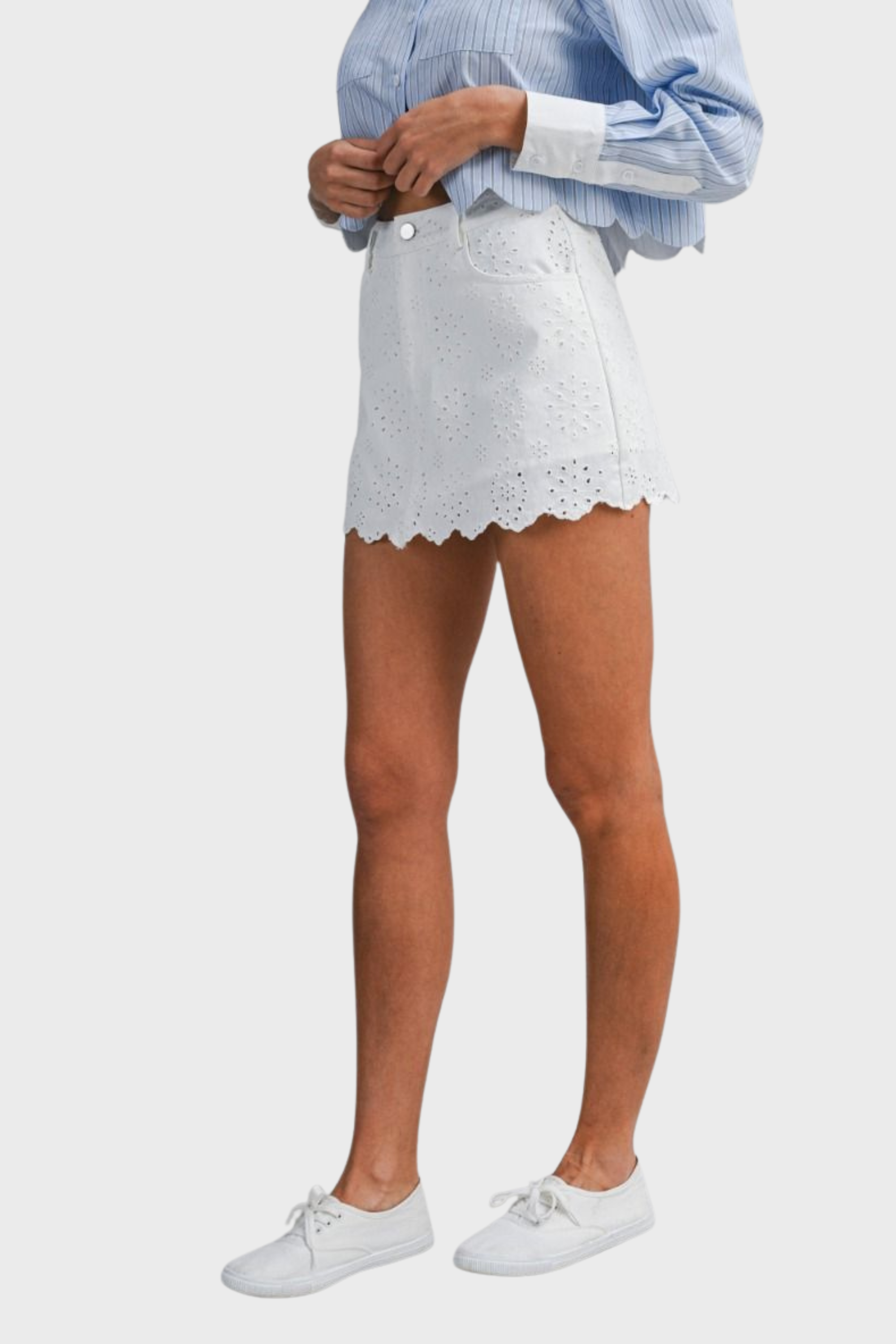 Soft Girl Eyelet Skort