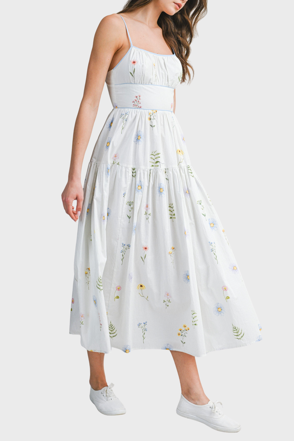 Alina Floral Midi Dress
