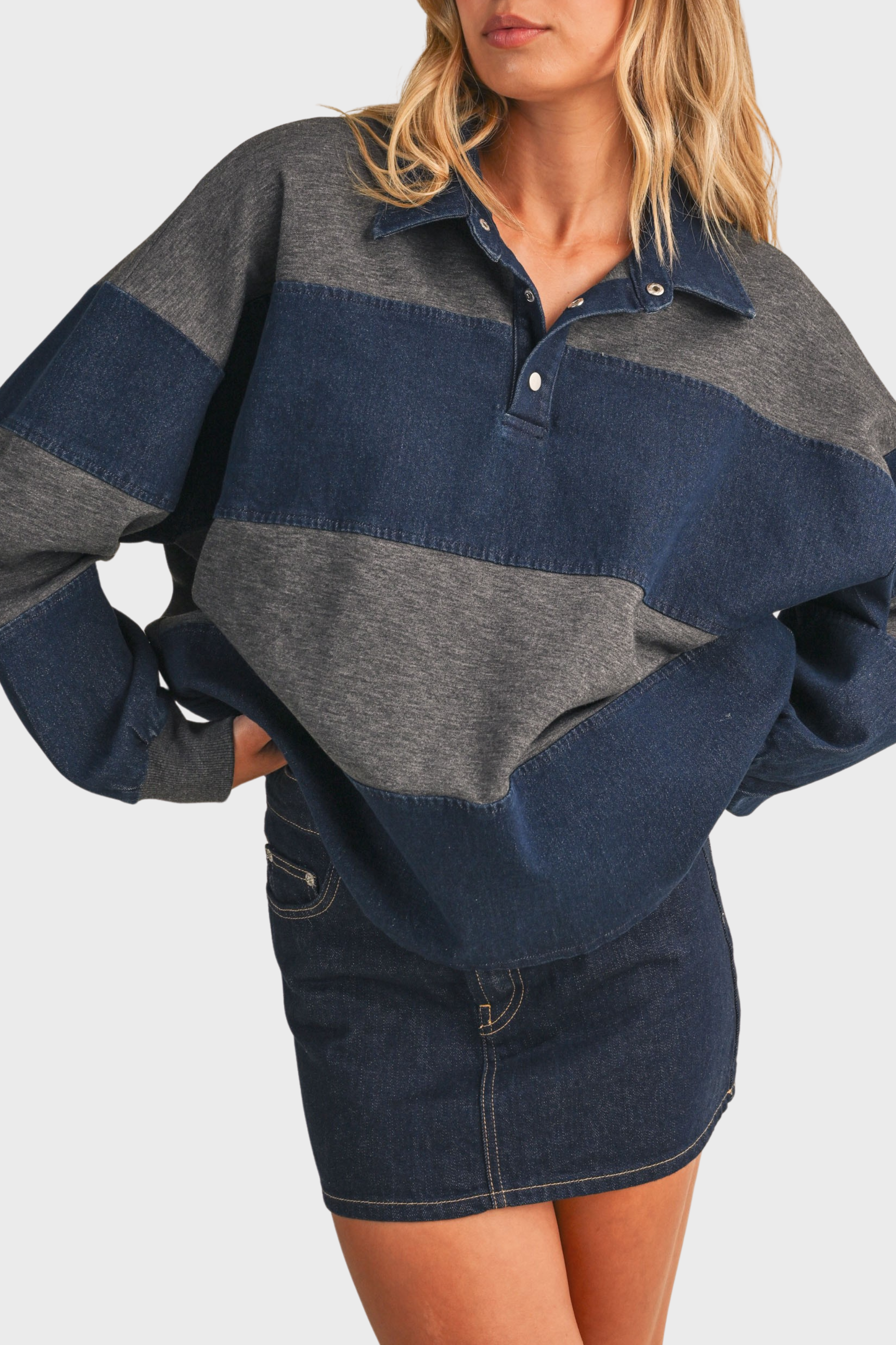 Dylan Denim Sweatshirt