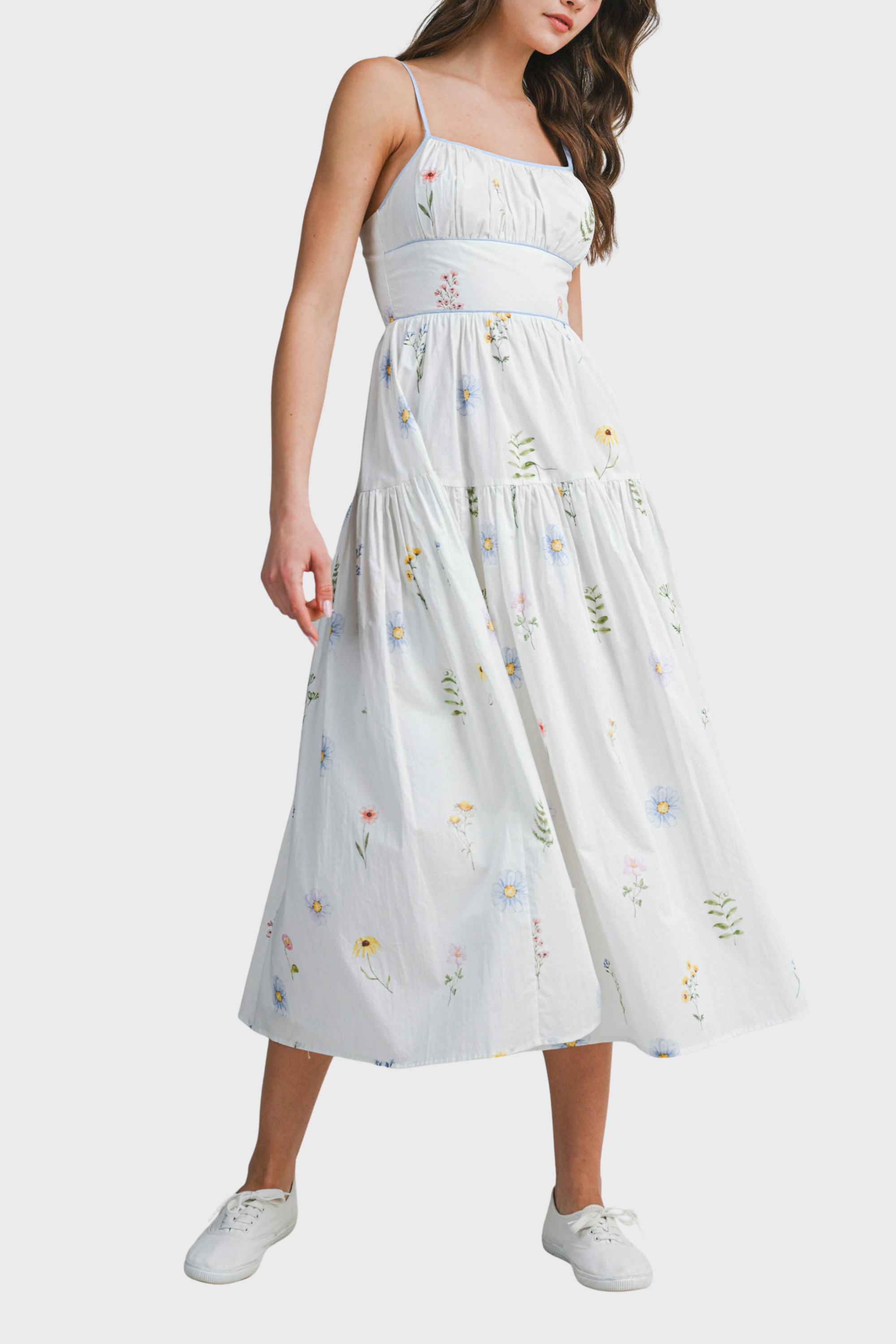 Alina Floral Midi Dress