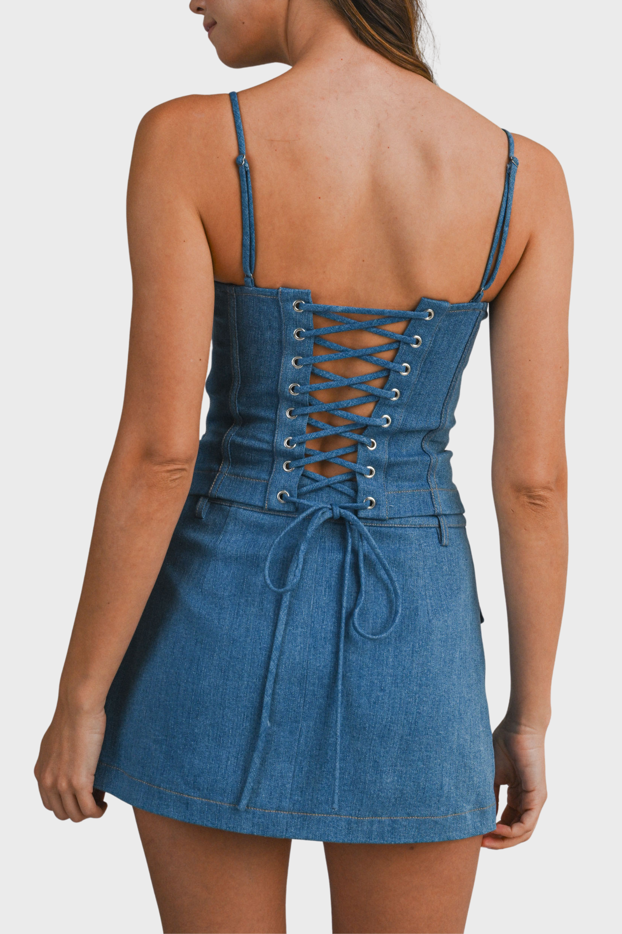 Howdy Denim Skort Set