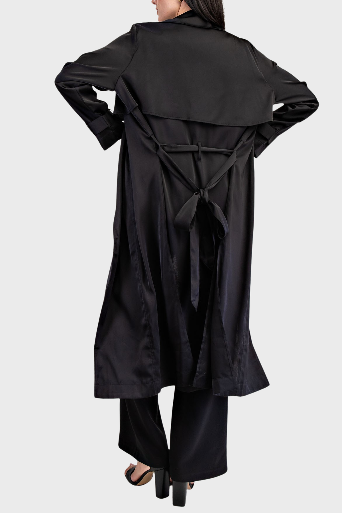 Victoria Satin Trench Coat