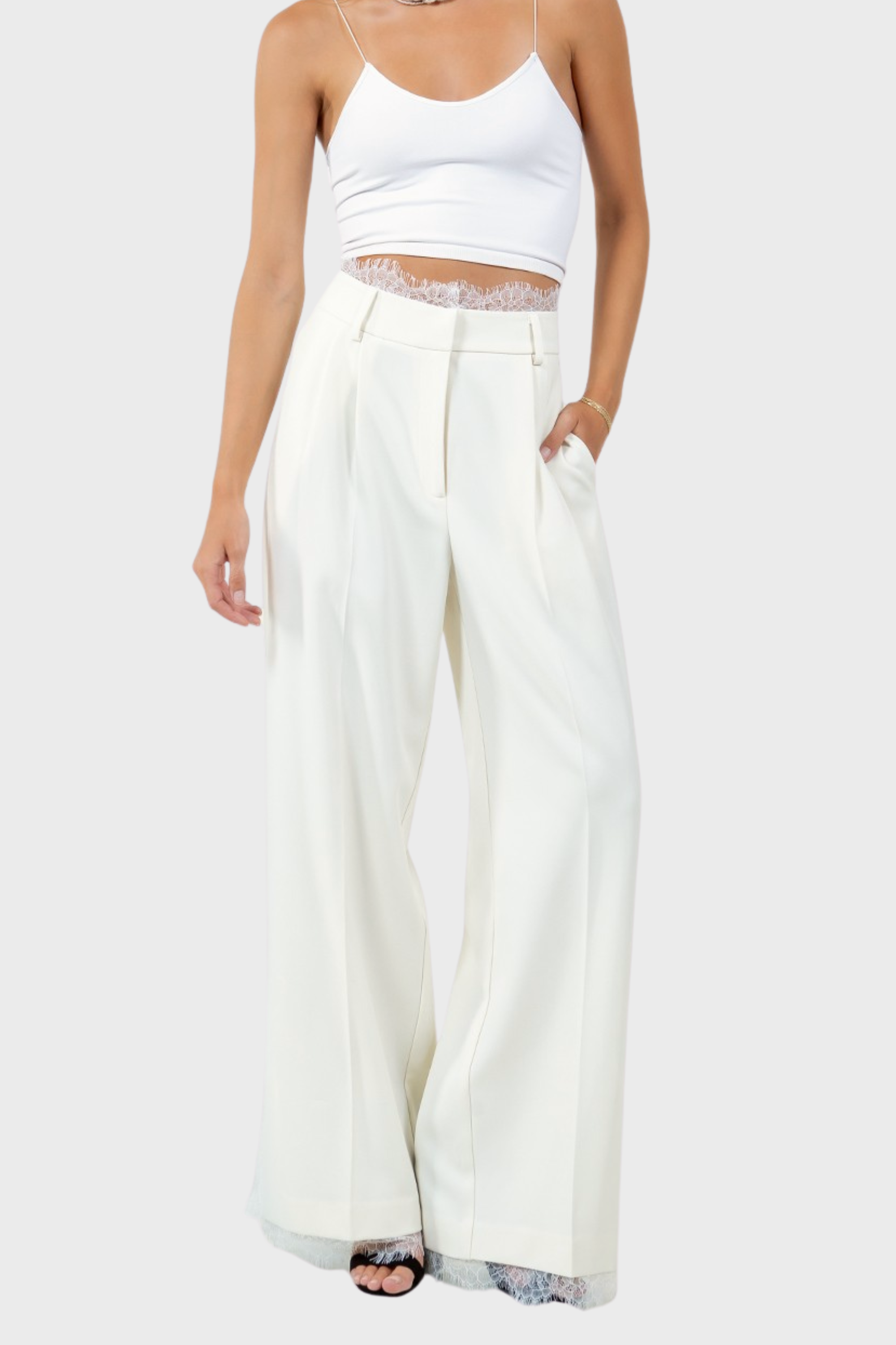 Valentina Lace Trim Trousers