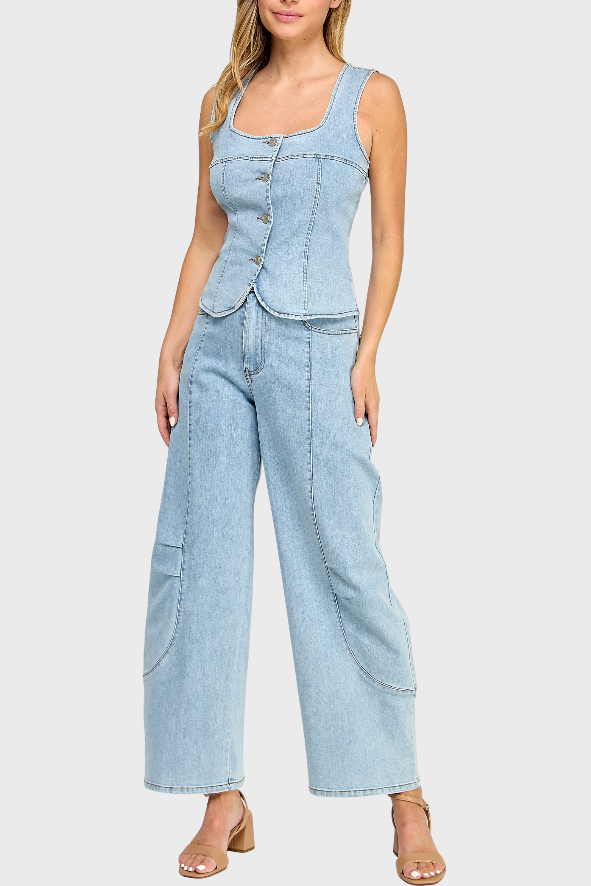 Michelle Barrel Denim Set