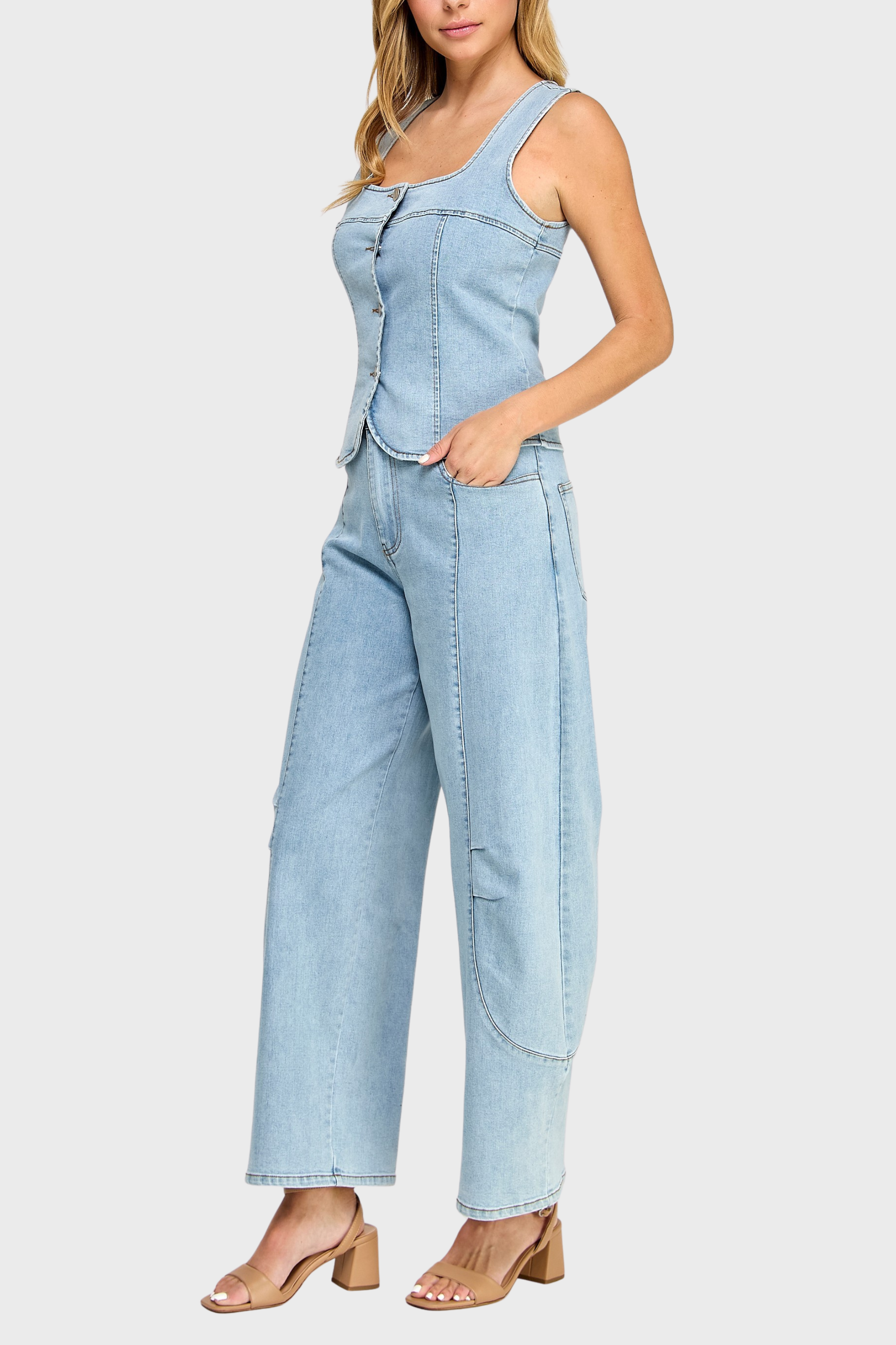 Michelle Barrel Denim Set